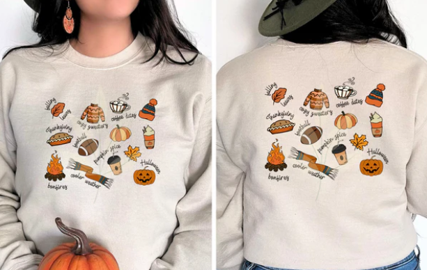 Autumn Doodles - Short Sleeve, Long Sleeve, Crew or Hoodie