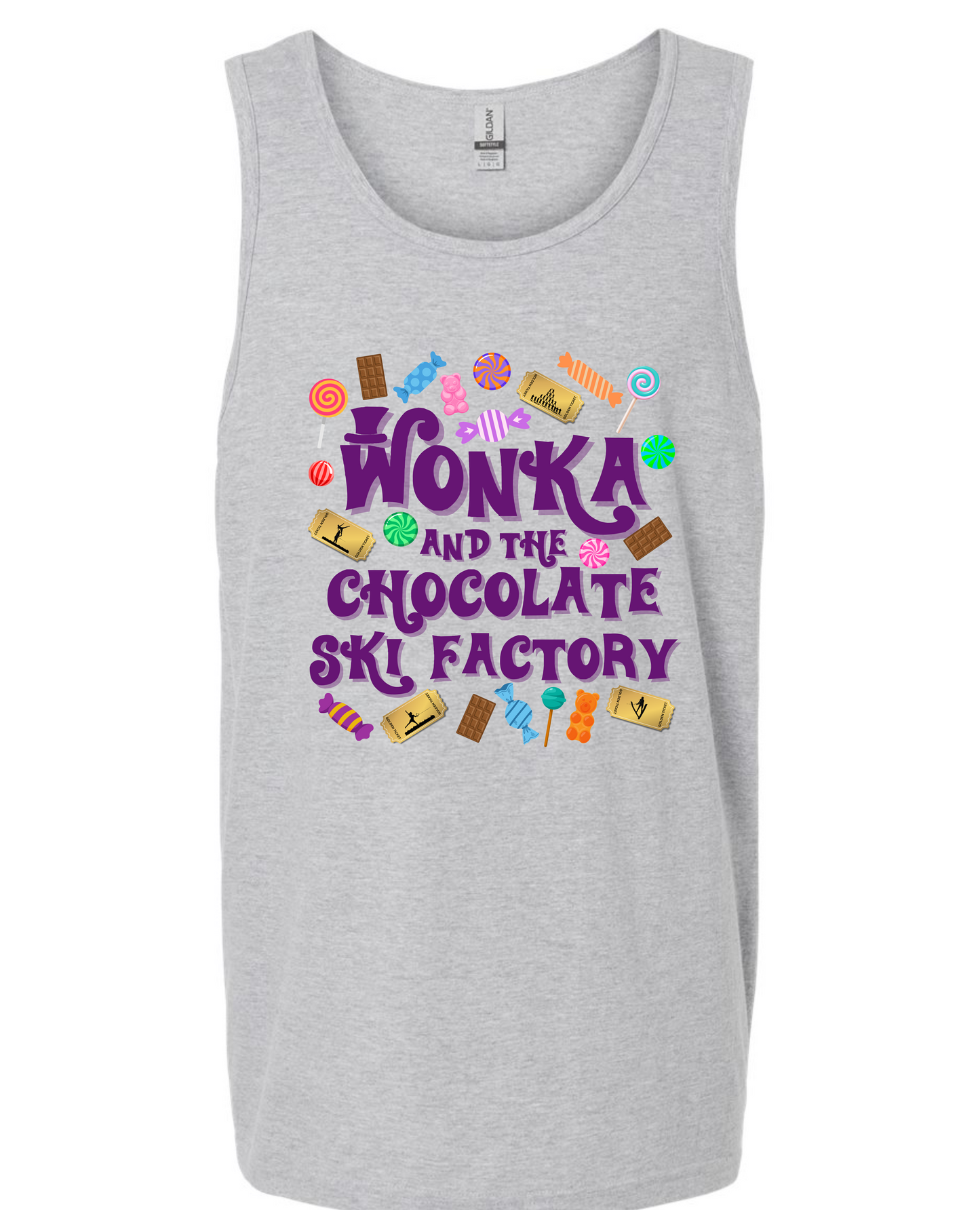Skidox Rochester Water Ski Team - Wonka and the Chocolate Ski Factory - Men's Tank