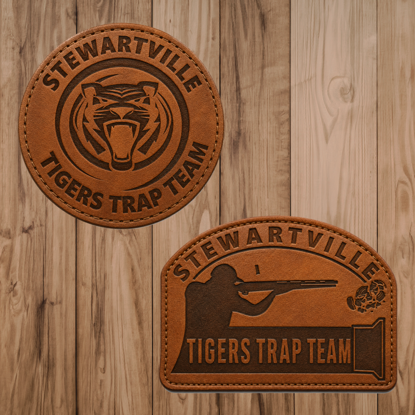 Stewartville Tigers Trap Team - Five-Panel Camo Snapback Trucker Hat - multiple designs