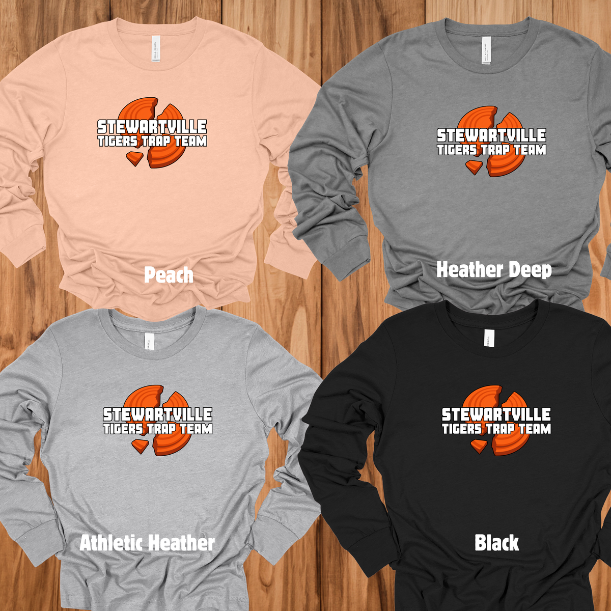 Stewartville Tigers Trap Team -  Long sleeve tee - multiple designs options