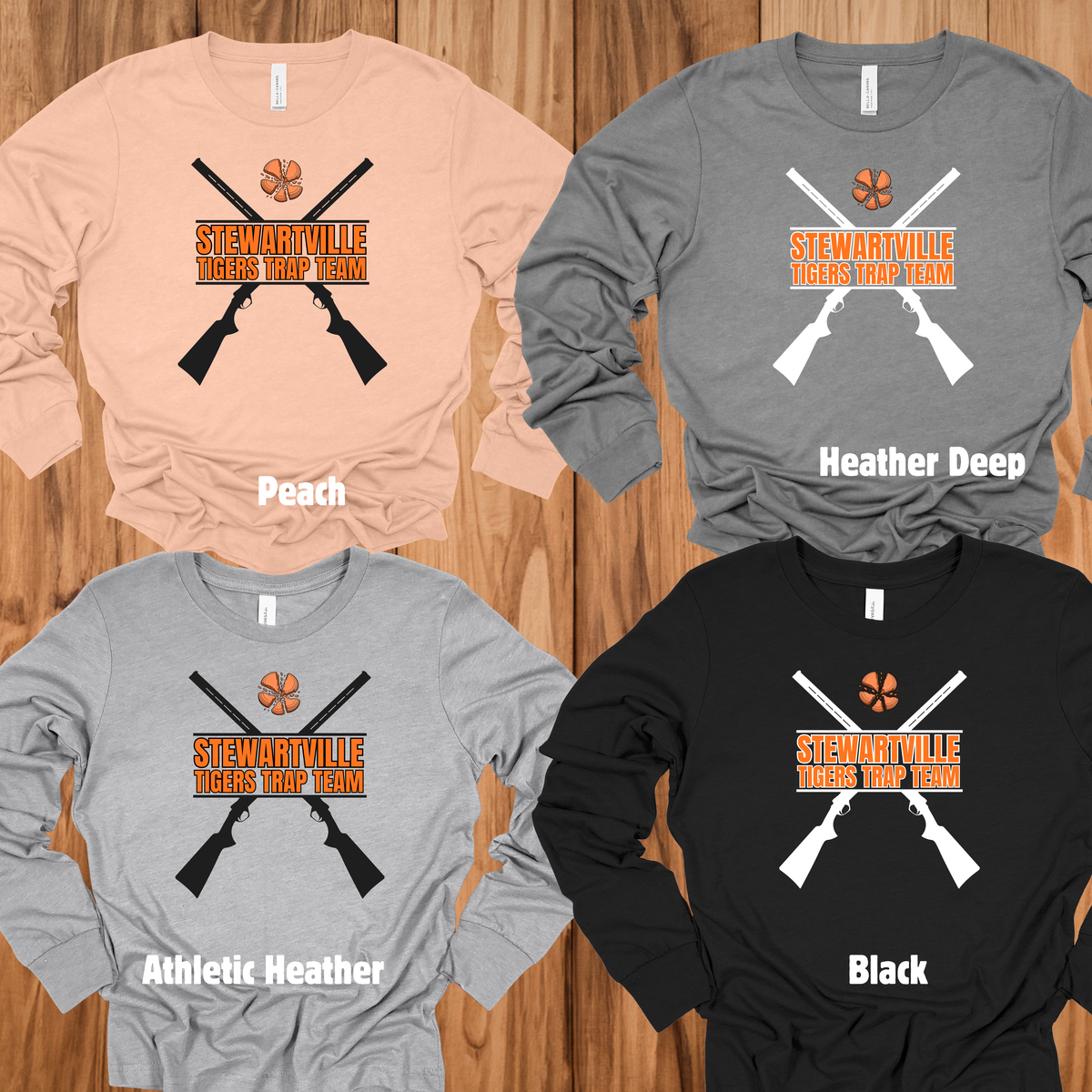 Stewartville Tigers Trap Team -  Long sleeve tee - multiple designs options
