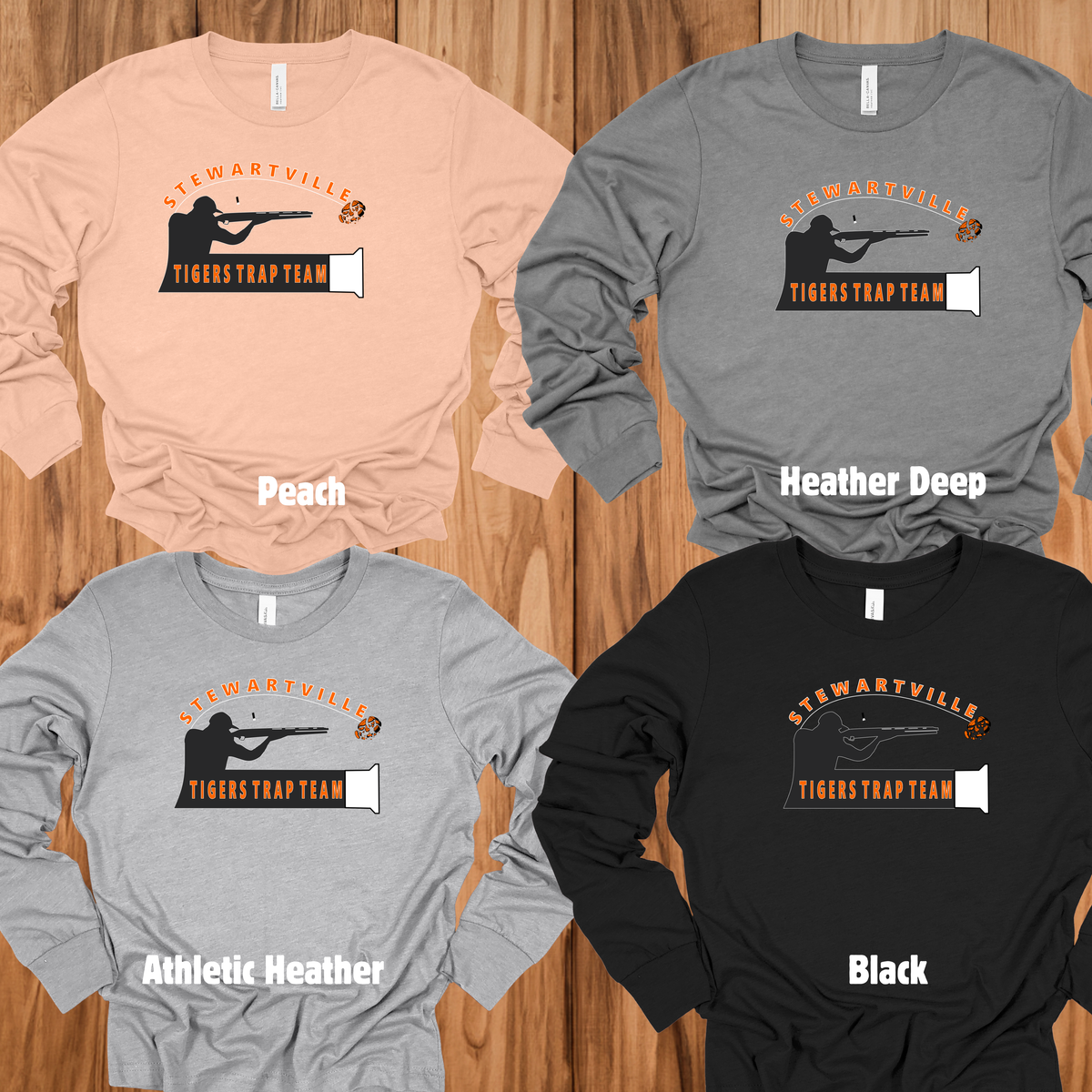 Stewartville Tigers Trap Team -  Long sleeve tee - multiple designs options