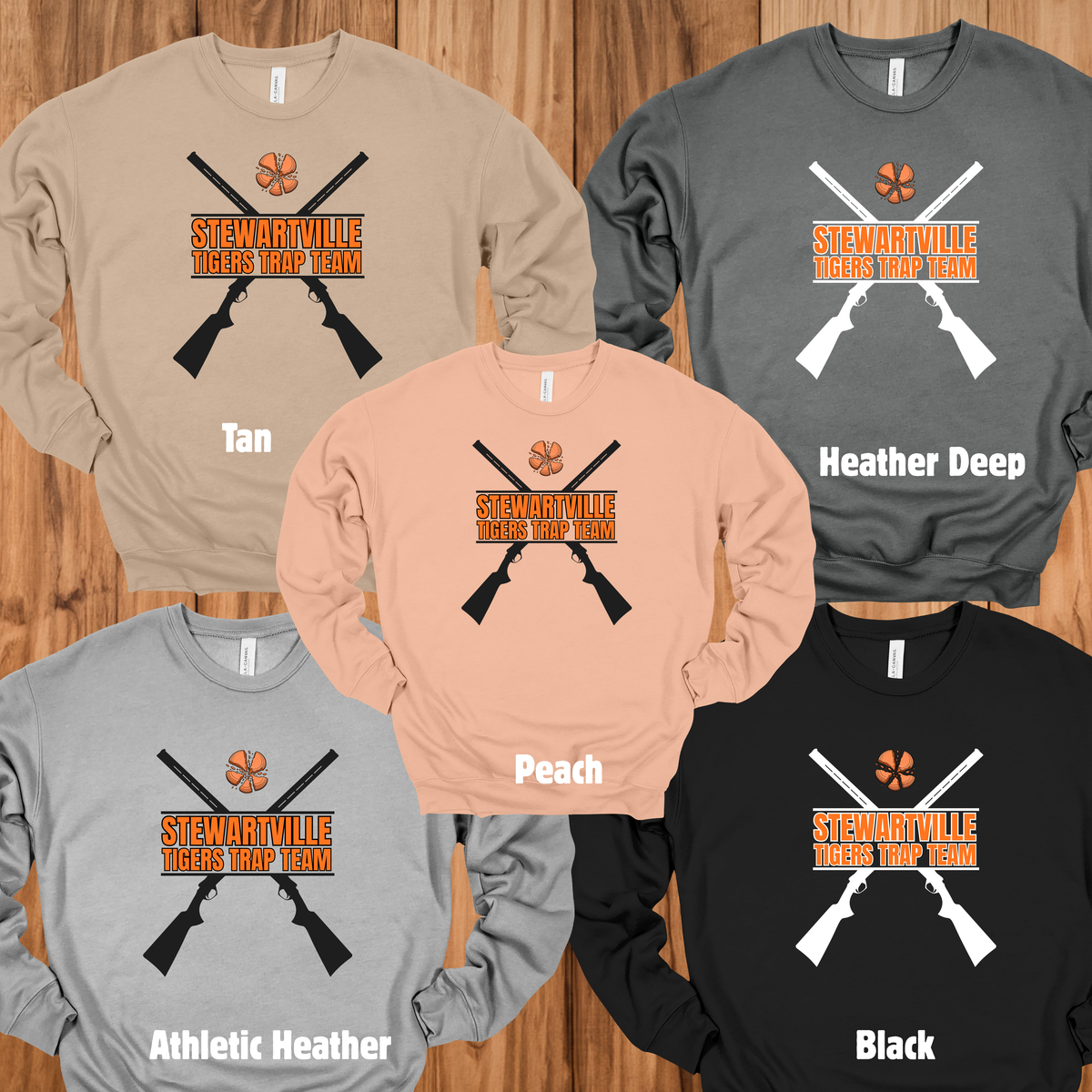 Stewartville Tigers Trap Team - Crewneck sweatshirt - multiple designs