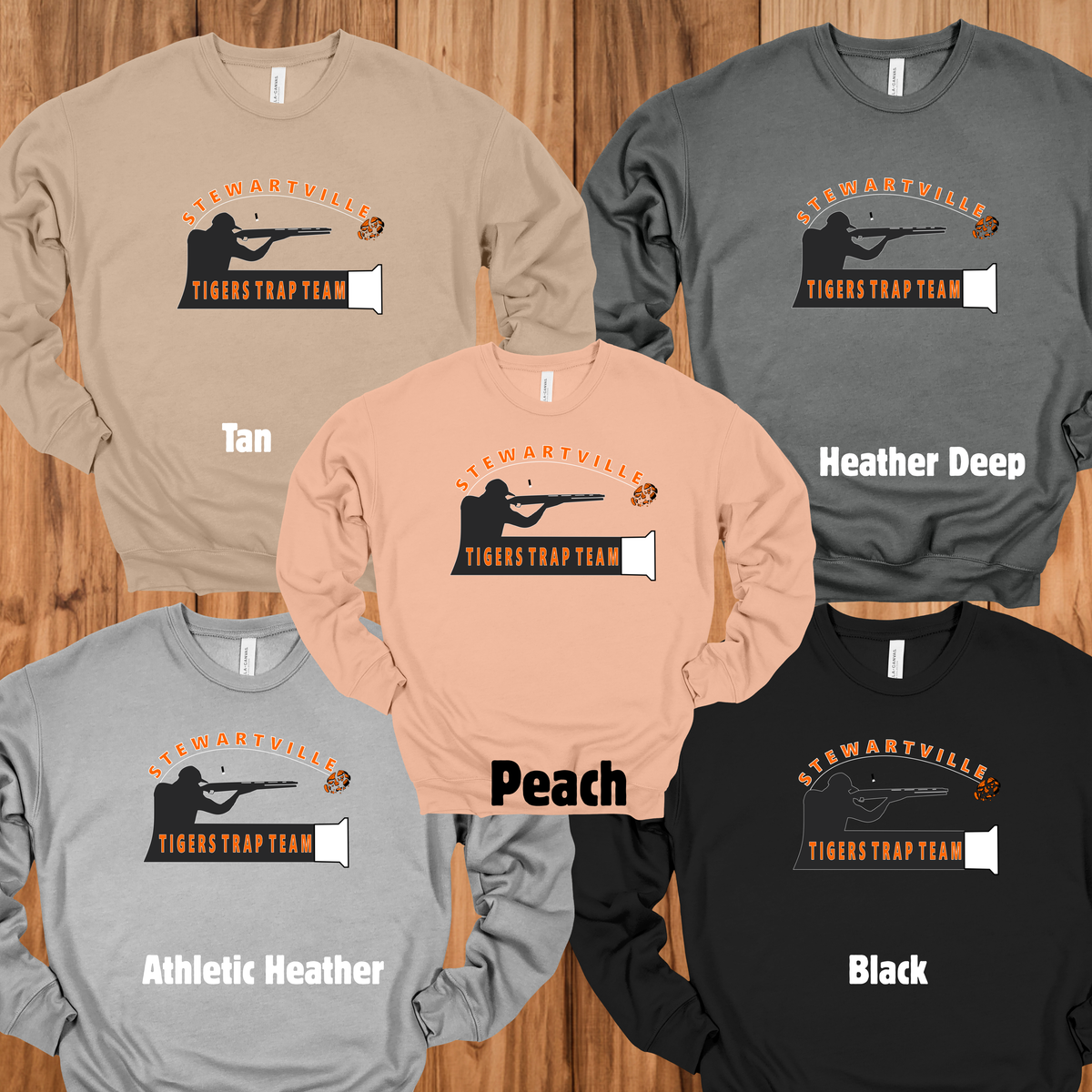 Stewartville Tigers Trap Team - Crewneck sweatshirt - multiple designs
