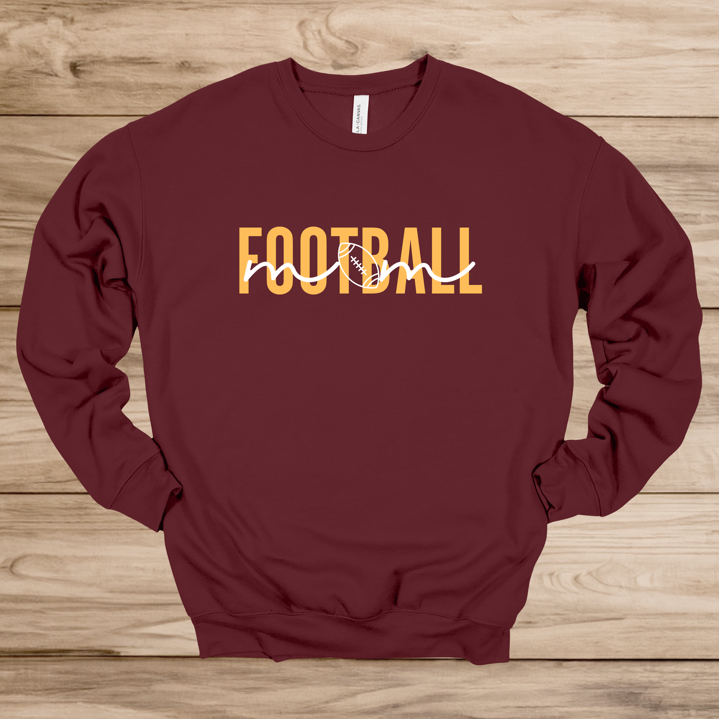 Football mom- Short Sleeve, Long Sleeve, Crew or Hoodie