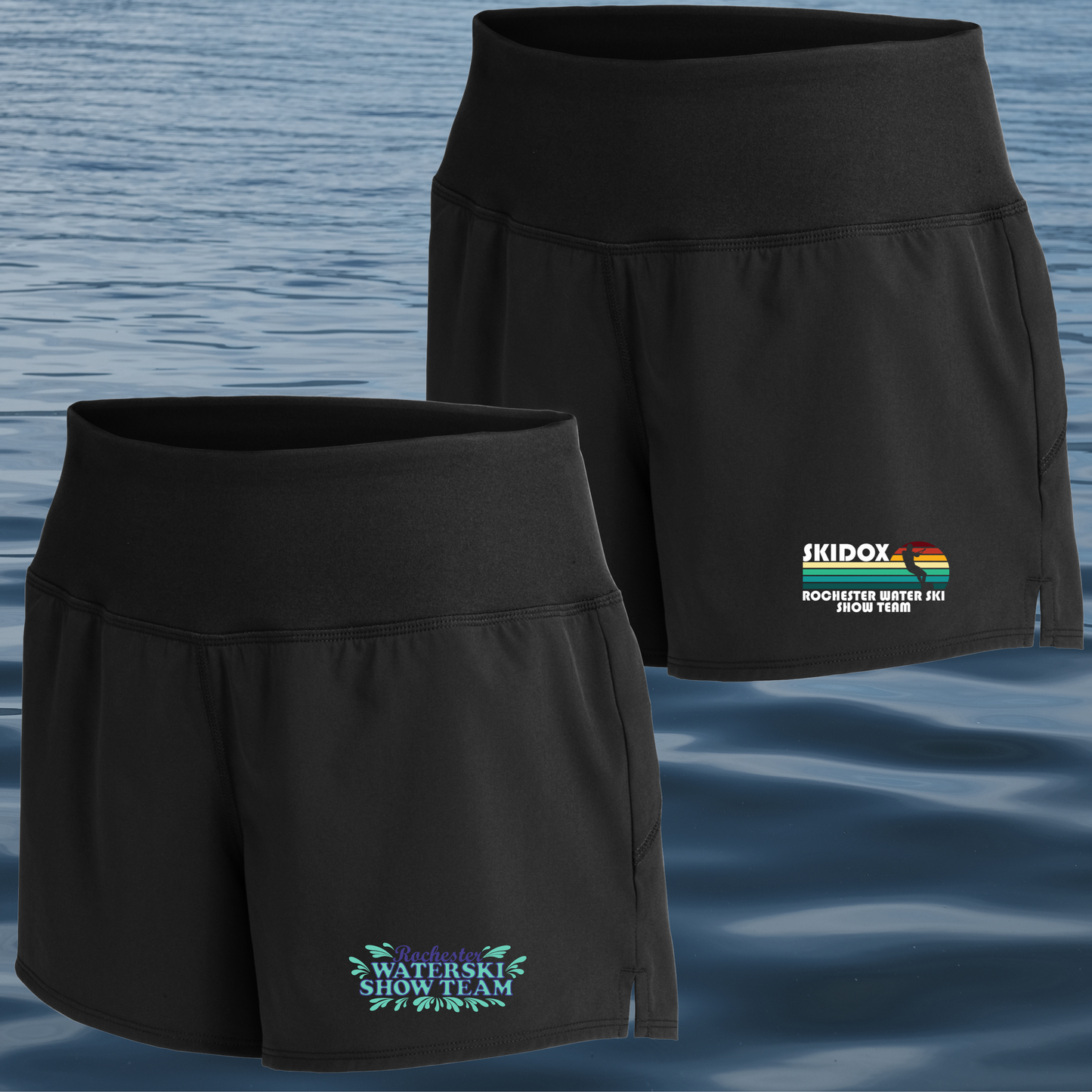 Skidox Rochester Water Ski Team - Women's Athletic Shorts - choose your design