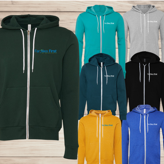 Families First of MN - Hooded Full Zip Sweatshirt - multiple color options