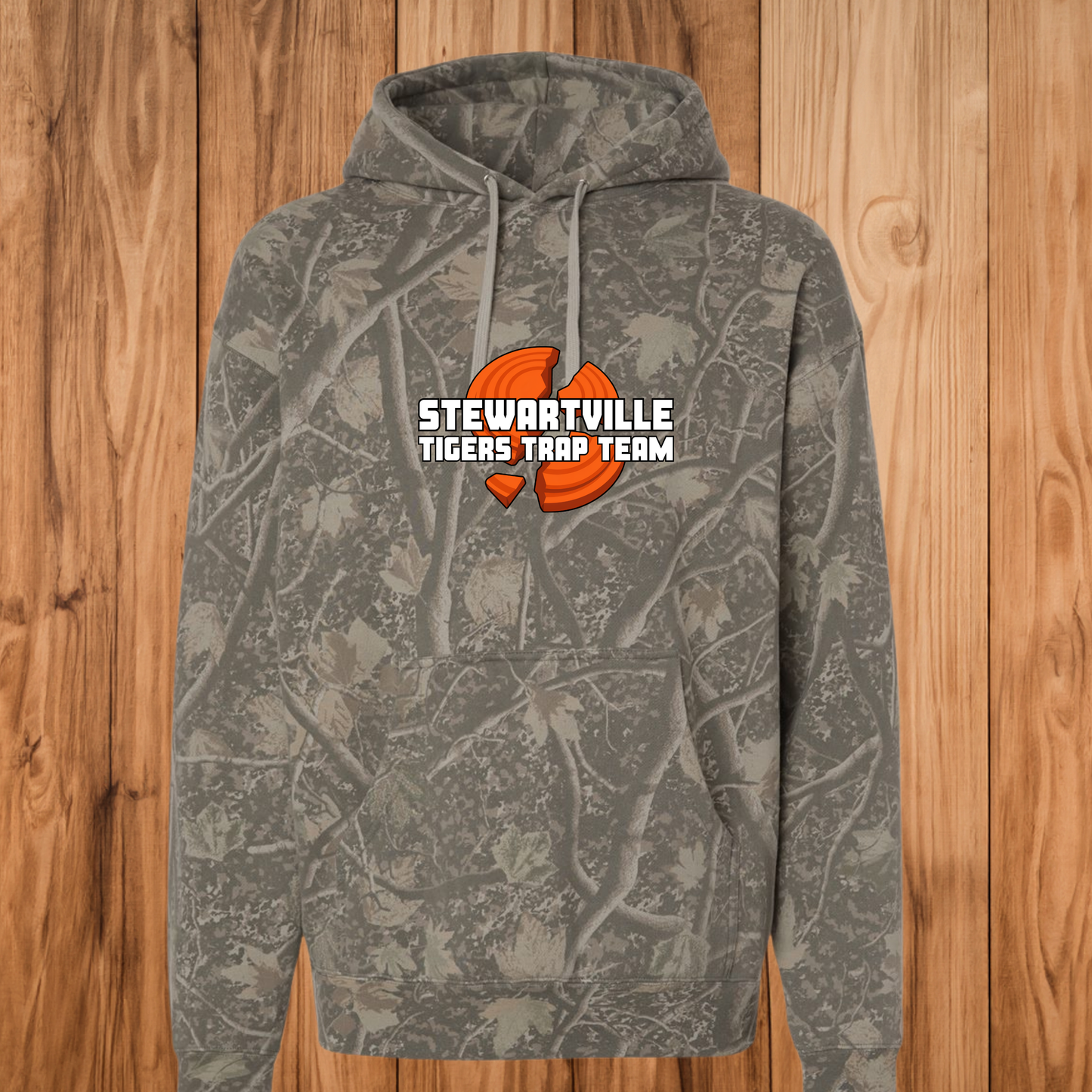 Stewartville Tigers Trap Team -  CAMO Hooded Sweatshirt - multiple designs