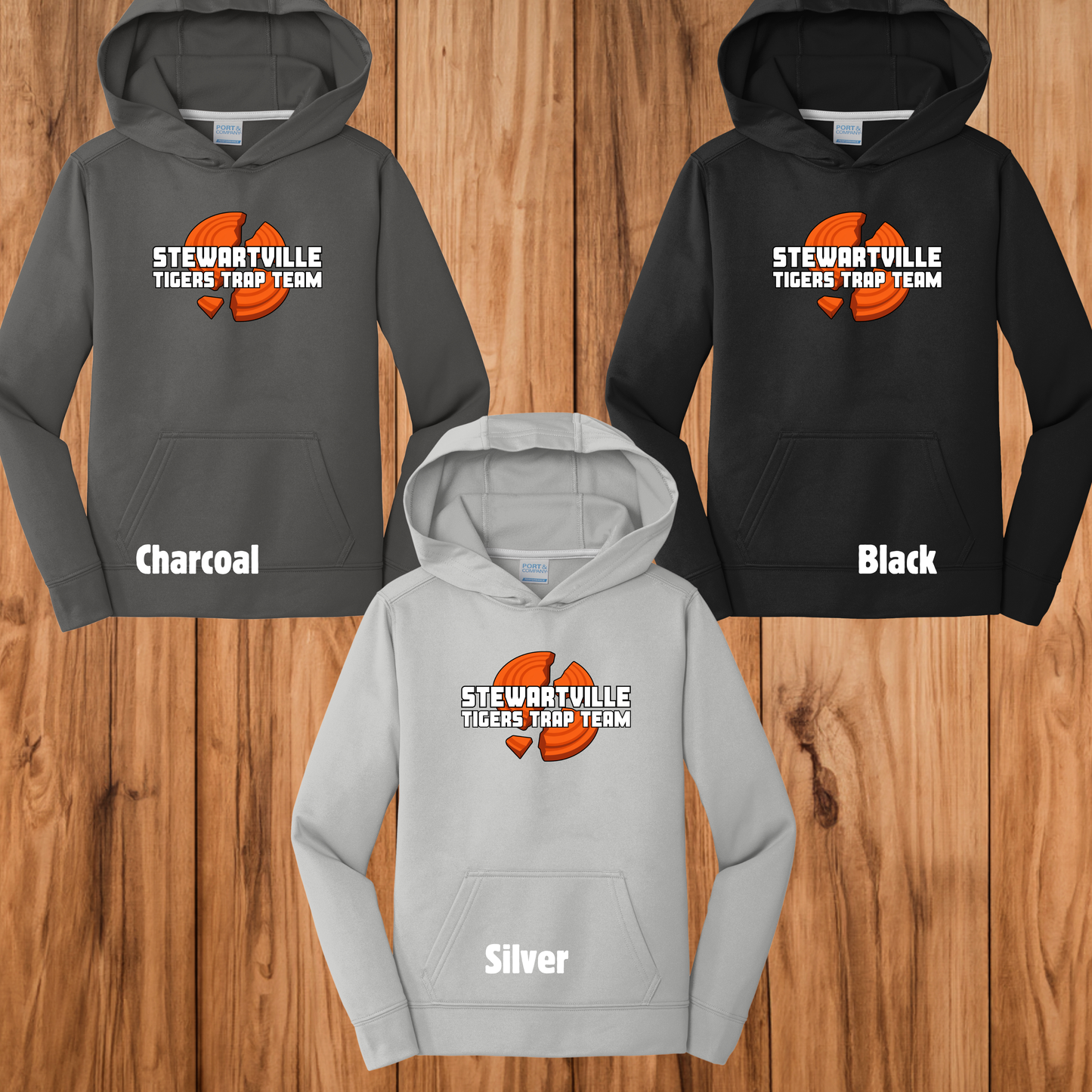Stewartville Tigers Trap Team -  YOUTH Performance Hooded Sweatshirt - multiple designs