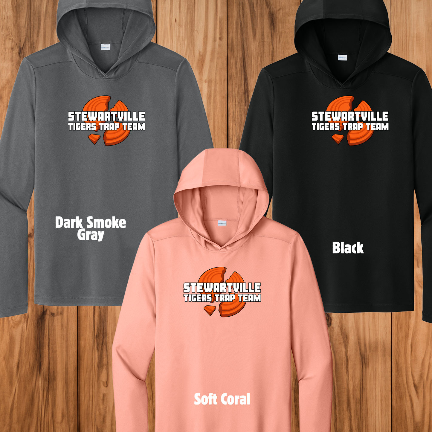 Stewartville Tigers Trap Team - Long sleeve hooded sunshirt - multiple designs
