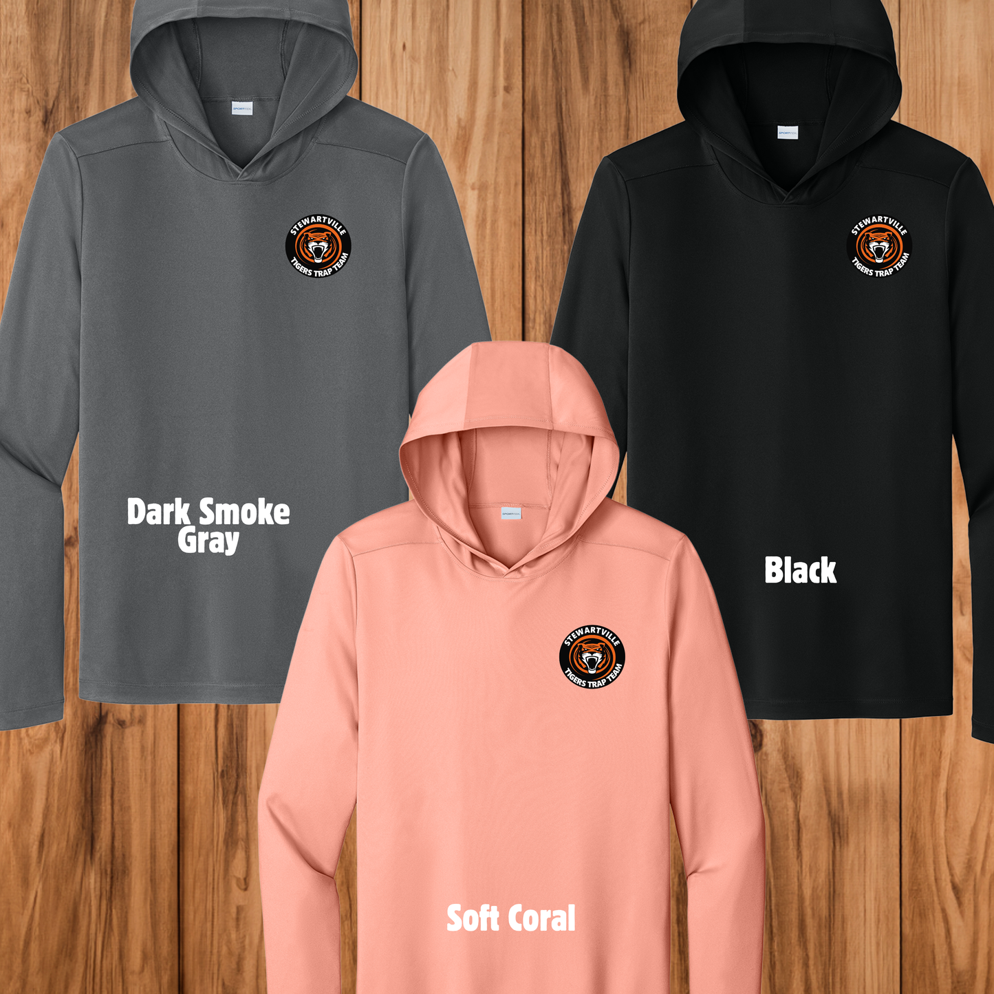 Stewartville Tigers Trap Team - Long sleeve hooded sunshirt - multiple designs