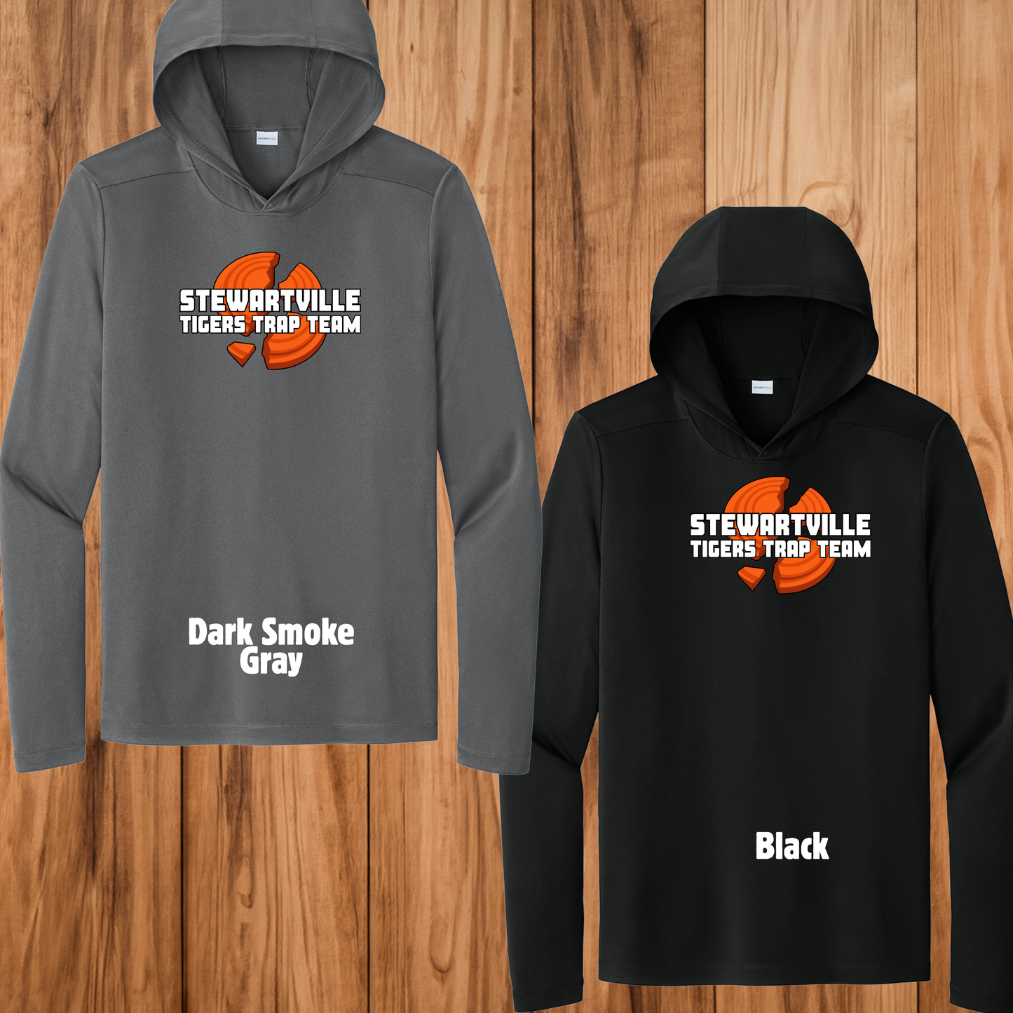 Stewartville Tigers Trap Team - YOUTH Long sleeve hooded sunshirt - multiple designs