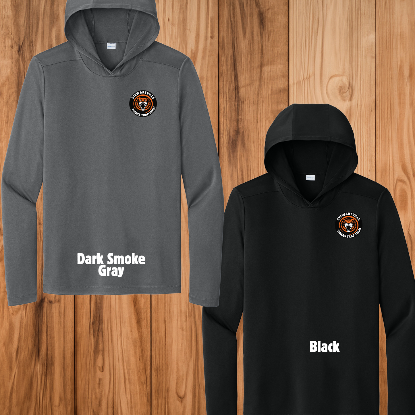 Stewartville Tigers Trap Team - YOUTH Long sleeve hooded sunshirt - multiple designs