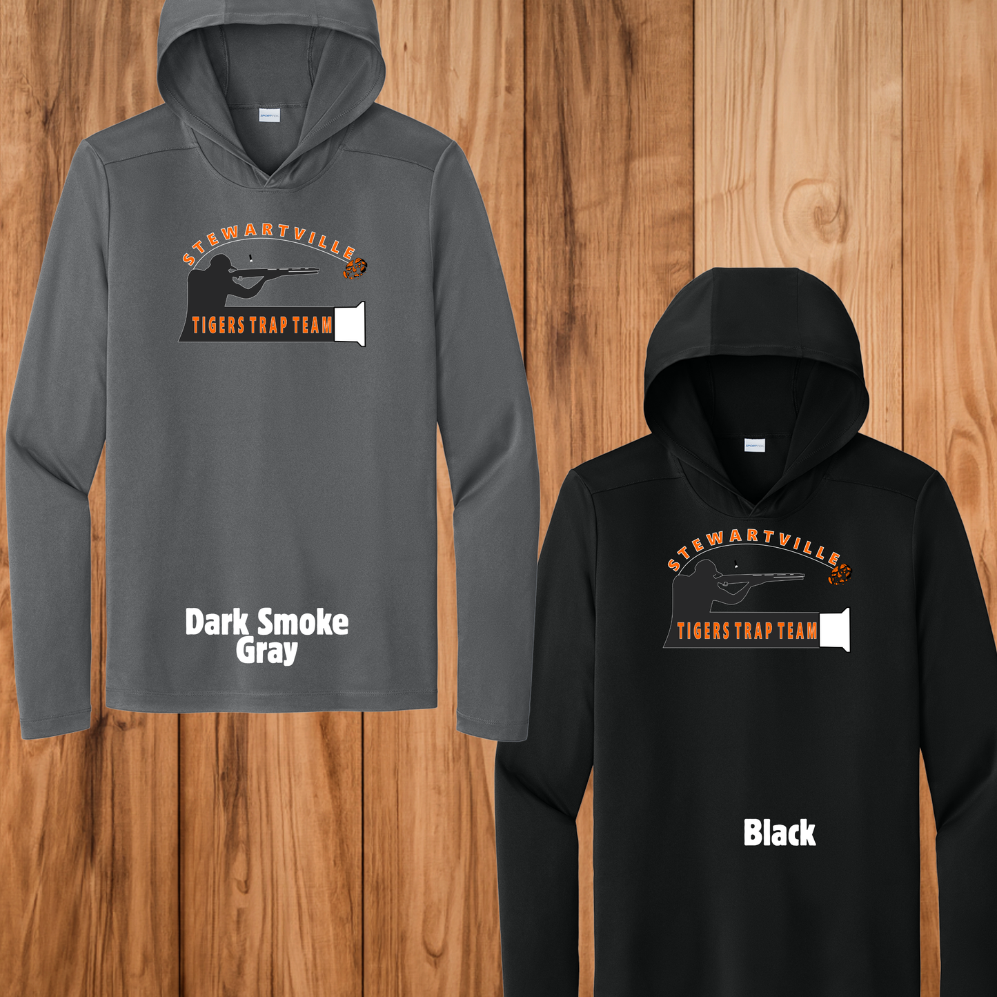 Stewartville Tigers Trap Team - YOUTH Long sleeve hooded sunshirt - multiple designs