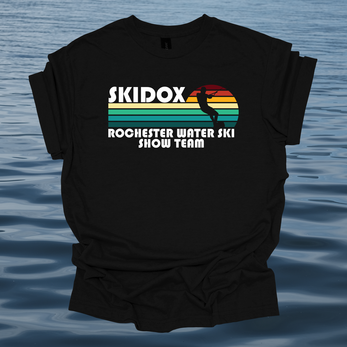 Skidox Rochester Water Ski Team - Retro Sunset Design - Short Sleeve