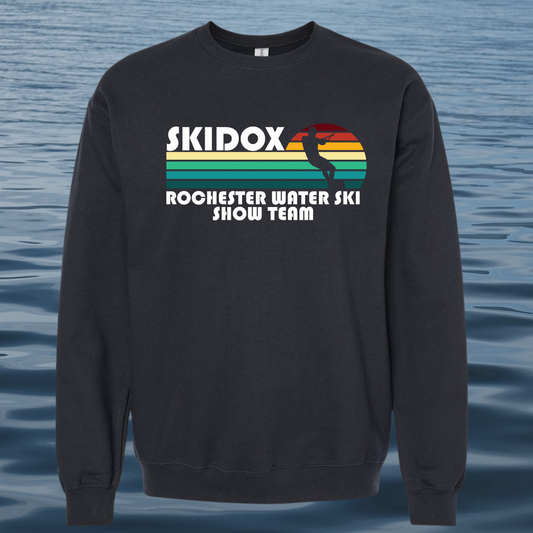 Skidox Rochester Water Ski Team - Retro Sunset Design - Crewneck Sweatshirt