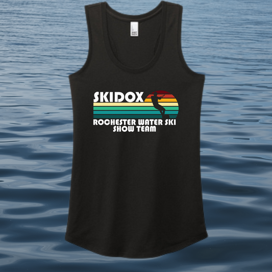 Skidox Rochester Water Ski Team - Retro Sunset Design - Women's Tank