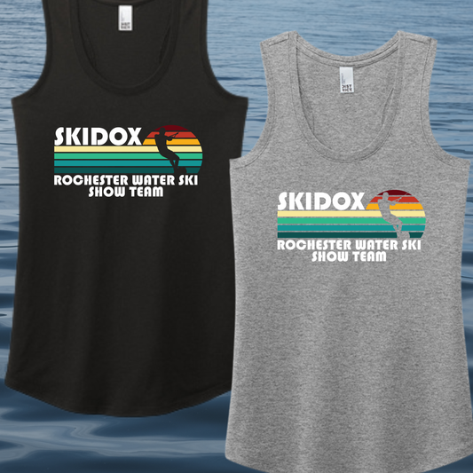 Skidox Rochester Water Ski Team - Retro Sunset Design - Women's Tank