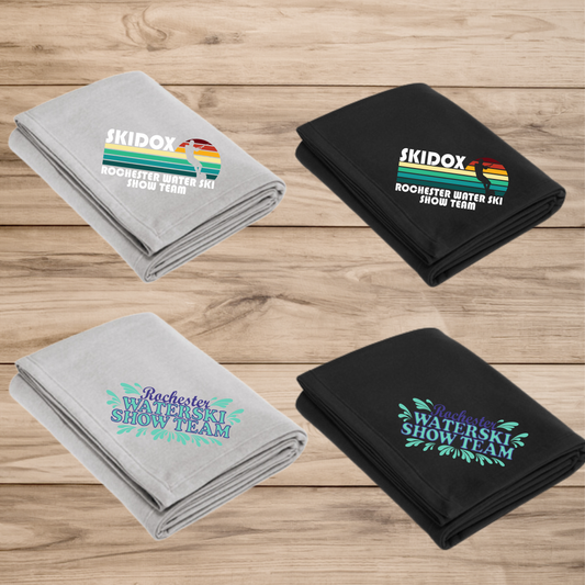 Skidox Rochester Water Ski Team - Oversize Fleece Sweatshirt Blanket - choose your design