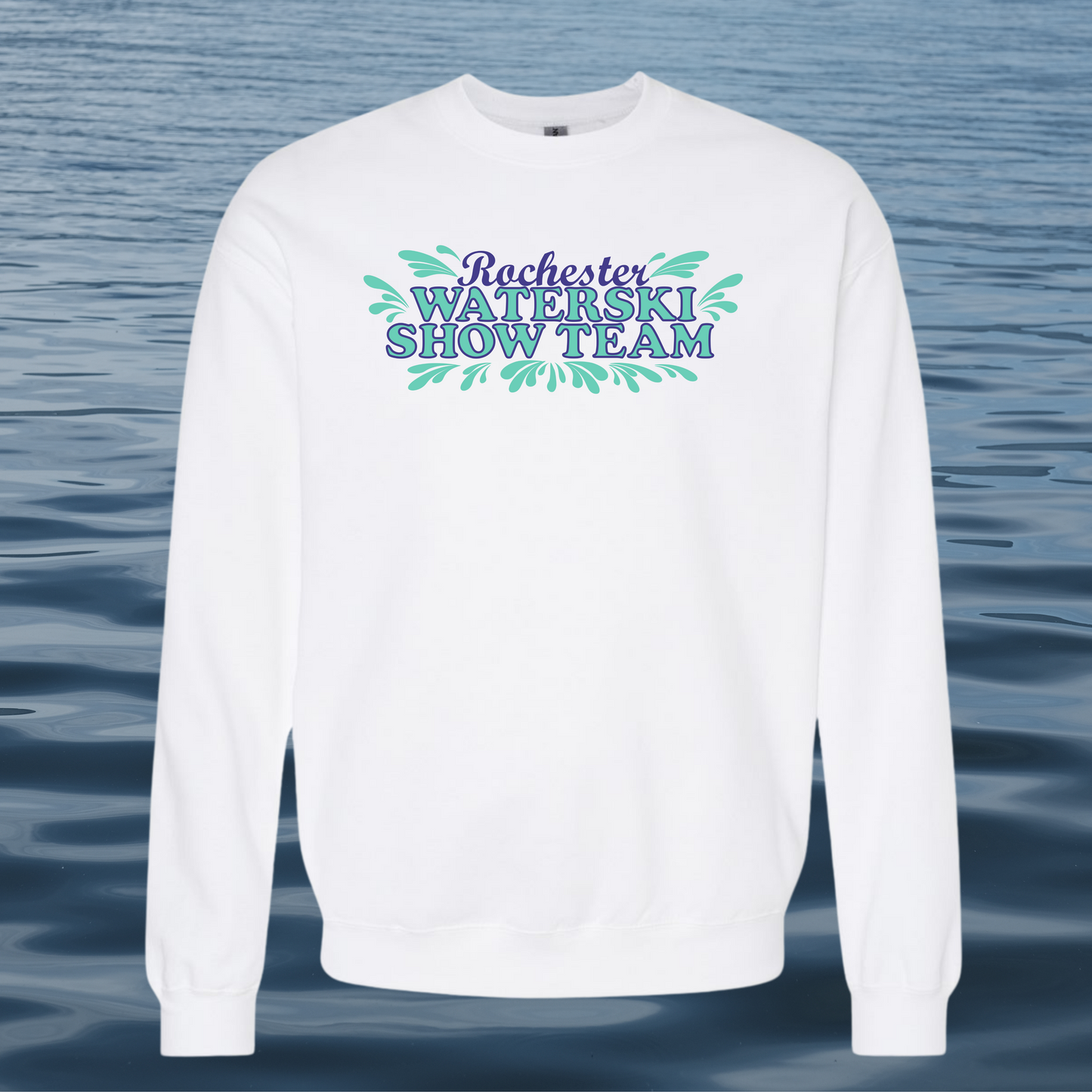 Skidox Rochester Water Ski Team - Splash Design - Crewneck Sweatshirt