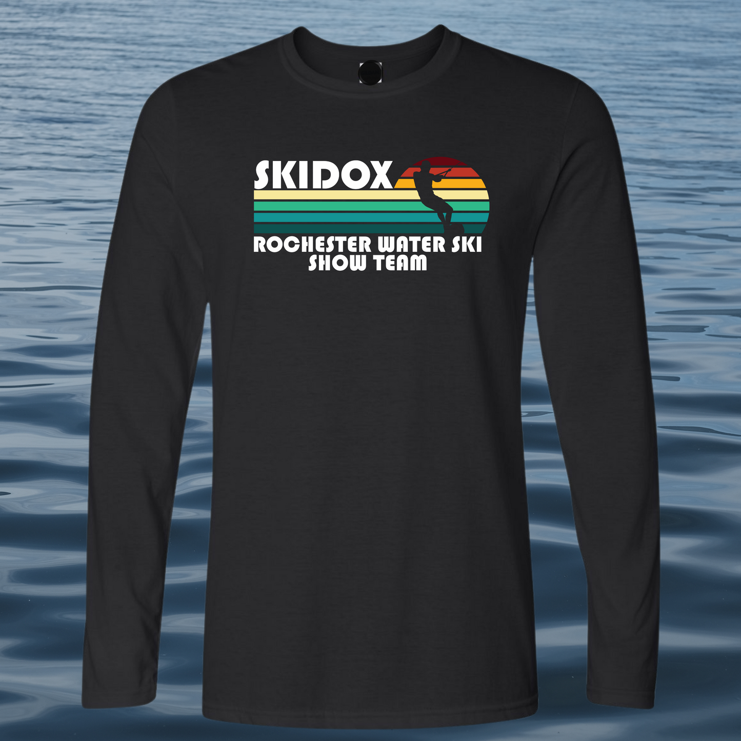 Skidox Rochester Water Ski Team - Retro Sunset Design - Long Sleeve