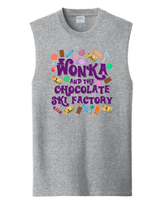 Skidox Rochester Water Ski Team - Wonka and the Chocolate Ski Factory - Men's Sleeveless T