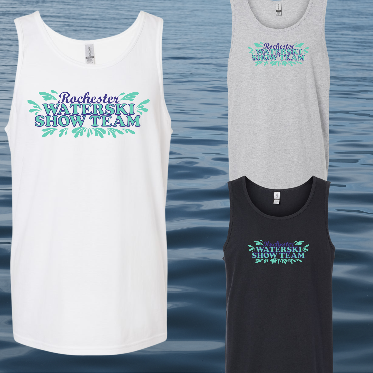 Skidox Rochester Water Ski Team - Splash Design - Men's Tank