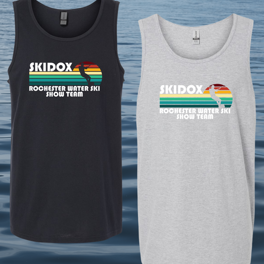 Skidox Rochester Water Ski Team - Retro Sunset Design - Men's Tank