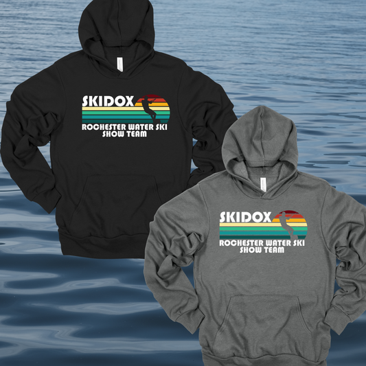 Skidox Rochester Water Ski Team - Retro Sunset Design - YOUTH Hooded Sweatshirt