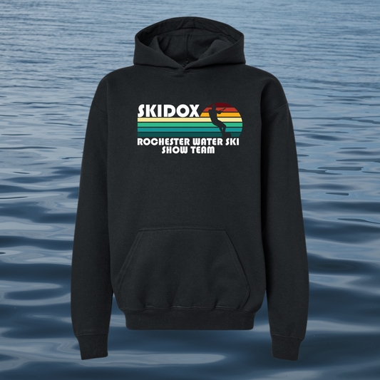 Skidox Rochester Water Ski Team - Retro Sunset Design - YOUTH Hooded Sweatshirt